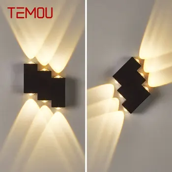 Современные простые настенные светильники TEMOU LED IP65 Водонепроницаемые Домашние Креативные украшения для внутренних и наружных лестниц на балконах.