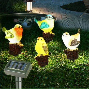 солнечные светящиеся фонари для птиц, гирлянды для сада, атмосфера улитки, фонари для животных, водонепроницаемый дизайн, креативная смола