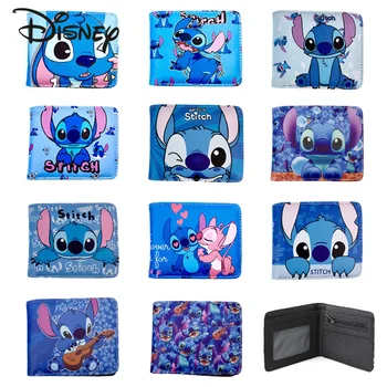 Disney Stitch Новый детский кошелек люксового бренда, мультяшный детский кошелек Zero Большой емкости с несколькими слотами для карт, модная сумка для карт
