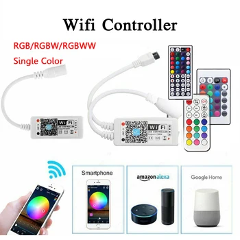 Светодиодная лента 5V 12V 24V, WIFI RGB RGBW Контроллер, приложение для Android IOS, совместимое с Bluetooth, ИК-управление Magic Home для светодиодной ленты RGB RGBW