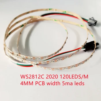 1 М 90 светодиодов/м 120 светодиодов/м 200 светодиодов/С WS2812C 2020 адресуемые пиксельные светодиоды гибкие 5 В RGB IP20 4 мм используются светодиодные бусины WS2812 2020 5MA