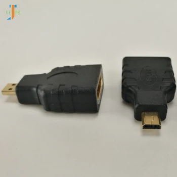 300 шт./лот Высококачественный черный кабель-адаптер, совместимый с HDMI, разъем Mini HDMI Male Type C к HDMI A Female