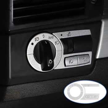 Наклейка на рамку кнопки включения автомобильных фар, аксессуары для интерьера BMW X3 E83 2006-2010 