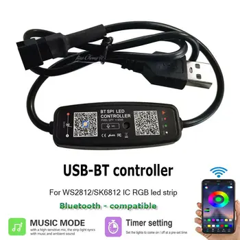 WS2812B WS2811 Светодиодная лента, приложение для поддержки музыкального контроллера, совместимого с Bluetooth