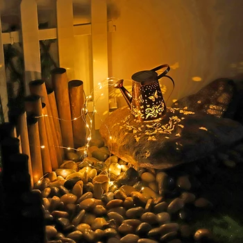 Солнечная Лейка Проекторные фонари Железный Двор Художественная Декоративная лампа Открытый Сад Подвесной Металлический Водонепроницаемый чайник Фонари для душа