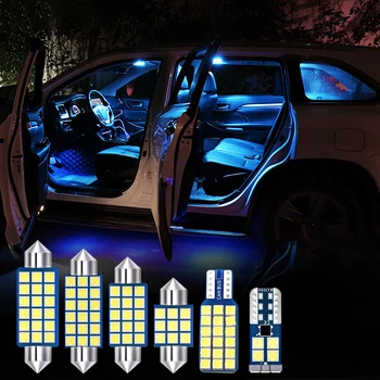 Для Nissan Elgrand E52 2010-2019 7шт Гирлянда T10 W5W 12V светодиодные лампы Комплект освещения салона автомобиля Купольная Карта Лампа для чтения Багажника Лампы