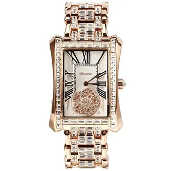 Модные роскошные часы Good Luck Comes Женские часы Camellia Часы с бриллиантами Стальной пояс Ювелирные часы крупного бренда