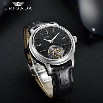 Super BRIGADA Мужские автоматические часы с турбийоном, оригинальный механизм ST8002 1963 года, мужские механические наручные часы, мода, роскошь