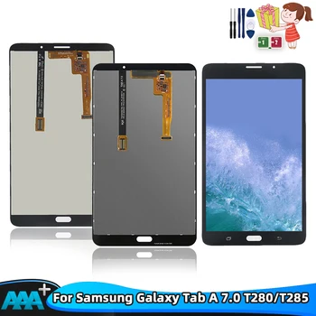Для Samsung Galaxy Tab A 7,0 дюймов 2016 SM-T280 SM-T285 T280 T285 ЖК-дисплей Сенсорный Экран Дигитайзер В Сборе Тест AAA ЖК-запчасти