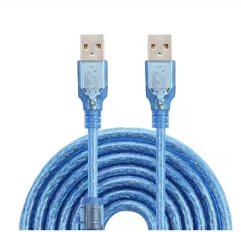 200шт Синий 5 ФУТОВ 10 ФУТОВ 0,5 М/1 М/1,5 М/3 М USB 2.0 A От Мужчины к мужчине M/ M USB-кабель AM К AM Шнур Ведущий Экранированный кабель