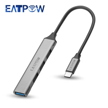 EATPOW 4 Порта USB 3.0 Концентратор USB Hub Высокоскоростной Разветвитель type c Для ПК Компьютерные Аксессуары Многопортовый Концентратор USB 3.0 2.0 Адаптер