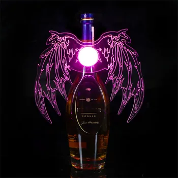 Крылья Ангела-бабочки со светодиодной крышкой для шампанского, Стробоскопическая Эстафетная палочка, Атмосферная подсветка, Светодиодная подсветка для обслуживания VIP-бутылок, бенгальский огонь для бара ночного клуба