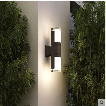 Садовый светильник светодиодный наружный светильник водонепроницаемый настенный светильник современный минималистичный креативный наружный настенный светильник вилла балкон наружная настенная лампа