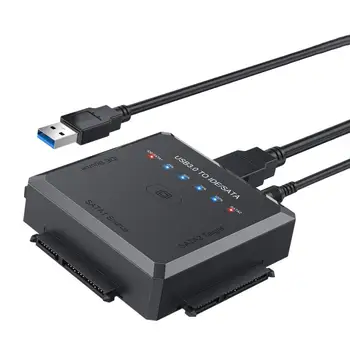 Внешний конвертер USB3.0 в IDE/ SATA UK Plug Драйвер диска для передачи данных Быстрое подключение Полезная светодиодная подсветка для CD-ROM DVD-ROM