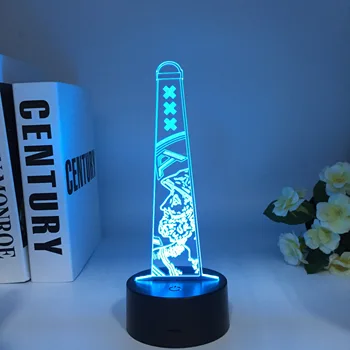 Древний Египет Anubis Arylic 3D Лампа Деревянный светодиодный ночник Иллюзия 7 Цветов Изменены Рождественская Игрушка Подарок USB Свет Подарок Друзей