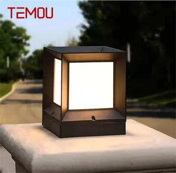 TEMOU Outdoor Solar Cube Light Светодиодные водонепроницаемые светильники на столбах для дома, сада и двора