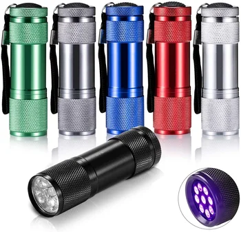 УФ-фонарики, мини-фонарик с черным светом 395nm, ультрафиолетовый фонарик Blacklight, УФ-фонарик, детектор ультрафиолетового излучения для мочи домашних животных.